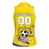 Custom Colombia Football Women Sleeveless Polo Shirt Go Champions Unique Style - Wonder Print Shop