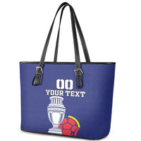 Custom Colombia Football Leather Tote Bag 2024 Copa America - Wonder Print Shop