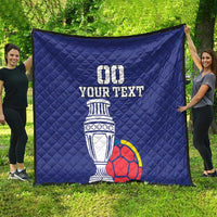Custom Colombia Football Quilt 2024 Copa America - Wonder Print Shop
