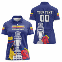 Custom Colombia Football Women Polo Shirt 2024 Copa America - Wonder Print Shop