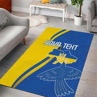 Personalized Ukraine Independence Day Area Rug Peace Dove Sunflower - Wonder Print Shop