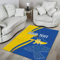 Personalized Ukraine Independence Day Area Rug Peace Dove Sunflower - Wonder Print Shop