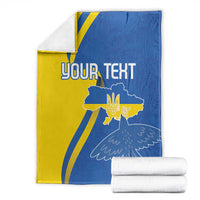 Personalized Ukraine Independence Day Blanket Peace Dove Sunflower