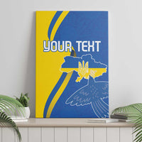 Personalized Ukraine Independence Day Canvas Wall Art Peace Dove Sunflower - Wonder Print Shop