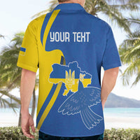 Personalized Ukraine Independence Day Hawaiian Shirt Peace Dove Sunflower - Wonder Print Shop