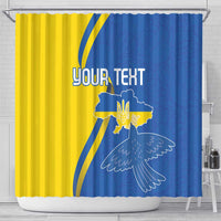 Personalized Ukraine Independence Day Shower Curtain Peace Dove Sunflower