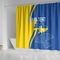 Personalized Ukraine Independence Day Shower Curtain Peace Dove Sunflower