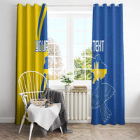 Personalized Ukraine Independence Day Window Curtain Peace Dove Sunflower - Wonder Print Shop