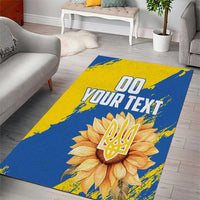 Custom Ukraine Independence Day Area Rug Dove Of Peace With Grunge Pattern - Wonder Print Shop