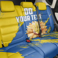 Custom Ukraine Independence Day Back Car Seat Cover Dove Of Peace With Grunge Pattern - Wonder Print Shop