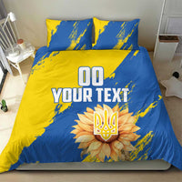 Custom Ukraine Independence Day Bedding Set Dove Of Peace With Grunge Pattern - Wonder Print Shop