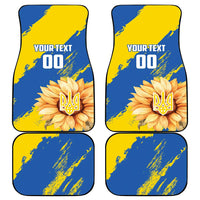 Custom Ukraine Independence Day Car Mats Dove Of Peace With Grunge Pattern - Wonder Print Shop
