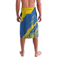 Custom Ukraine Independence Day Lavalava Dove Of Peace With Grunge Pattern - Wonder Print Shop