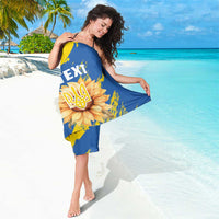 Custom Ukraine Independence Day Sarong Dove Of Peace With Grunge Pattern - Wonder Print Shop