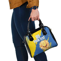 Custom Ukraine Independence Day Shoulder Handbag Dove Of Peace With Grunge Pattern