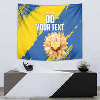 Custom Ukraine Independence Day Tapestry Dove Of Peace With Grunge Pattern - Wonder Print Shop