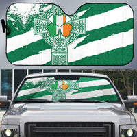 Ireland Celtic Cross Auto Sun Shade Irish Flag Shamrock - Wonder Print Shop