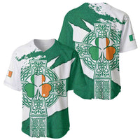 Ireland Celtic Cross Baseball Jersey Irish Flag Shamrock - Wonder Print Shop