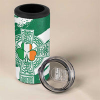 Ireland Celtic Cross 4 in 1 Can Cooler Tumbler Irish Flag Shamrock - Wonder Print Shop