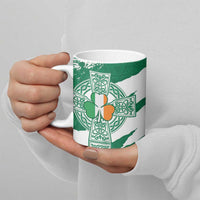 Ireland Celtic Cross Ceramic Mug Irish Flag Shamrock - Wonder Print Shop
