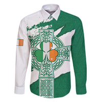 Ireland Celtic Cross Family Matching Mermaid Dress and Hawaiian Shirt Irish Flag Shamrock - Wonder Print Shop