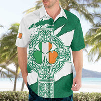 Ireland Celtic Cross Hawaiian Shirt Irish Flag Shamrock - Wonder Print Shop