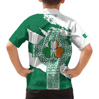 Ireland Celtic Cross Kid Hawaiian Shirt Irish Flag Shamrock - Wonder Print Shop