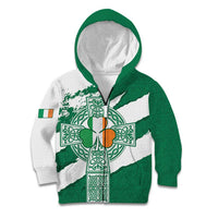 Ireland Celtic Cross Kid Hoodie Irish Flag Shamrock - Wonder Print Shop