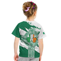 Ireland Celtic Cross Kid T Shirt Irish Flag Shamrock - Wonder Print Shop