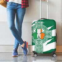 Ireland Celtic Cross Luggage Cover Irish Flag Shamrock - Wonder Print Shop