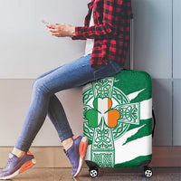 Ireland Celtic Cross Luggage Cover Irish Flag Shamrock - Wonder Print Shop