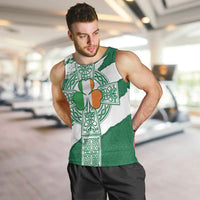 Ireland Celtic Cross Men Tank Top Irish Flag Shamrock - Wonder Print Shop