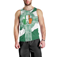 Ireland Celtic Cross Men Tank Top Irish Flag Shamrock - Wonder Print Shop