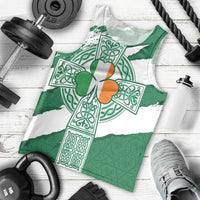 Ireland Celtic Cross Men Tank Top Irish Flag Shamrock - Wonder Print Shop