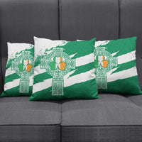 Ireland Celtic Cross Pillow Cover Irish Flag Shamrock - Wonder Print Shop