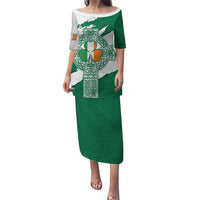 Ireland Celtic Cross Puletasi Irish Flag Shamrock - Wonder Print Shop