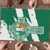 Ireland Celtic Cross Puzzle Irish Flag Shamrock - Wonder Print Shop