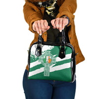 Ireland Celtic Cross Shoulder Handbag Irish Flag Shamrock - Wonder Print Shop