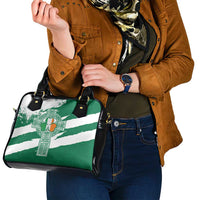 Ireland Celtic Cross Shoulder Handbag Irish Flag Shamrock - Wonder Print Shop