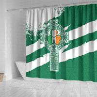 Ireland Celtic Cross Shower Curtain Irish Flag Shamrock - Wonder Print Shop