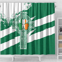 Ireland Celtic Cross Shower Curtain Irish Flag Shamrock - Wonder Print Shop