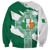 Ireland Celtic Cross Sweatshirt Irish Flag Shamrock - Wonder Print Shop