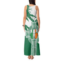 Ireland Celtic Cross Tank Maxi Dress Irish Flag Shamrock - Wonder Print Shop