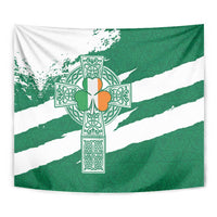 Ireland Celtic Cross Tapestry Irish Flag Shamrock - Wonder Print Shop