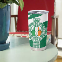 Ireland Celtic Cross Tumbler Cup Irish Flag Shamrock - Wonder Print Shop