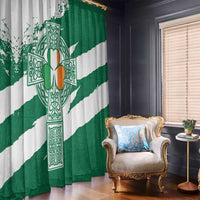 Ireland Celtic Cross Window Curtain Irish Flag Shamrock - Wonder Print Shop