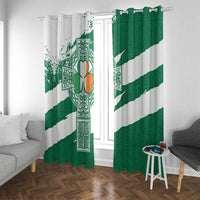 Ireland Celtic Cross Window Curtain Irish Flag Shamrock - Wonder Print Shop