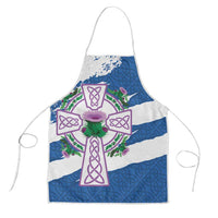 Scotland Celtic Cross Apron Thistle Flowers - Wonder Print Shop