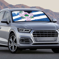 Scotland Celtic Cross Auto Sun Shade Thistle Flowers - Wonder Print Shop