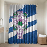 Scotland Celtic Cross Bathroom Set Thistle Flowers - Wonder Print Shop